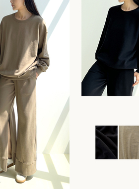 (2色) Plain Sight 驼色、黑色全棉中长宽松卫衣