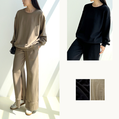 全棉中长宽松卫衣连帽