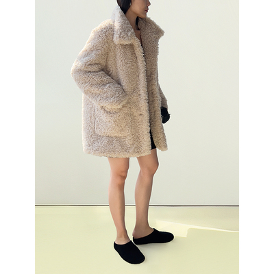 新春｜8折 (2色）Plain Sight 环保皮草立领中长款外套