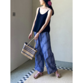 新春｜Pain 紫色渐变豹纹桑蚕丝松紧腰空气裤 Sight 法式