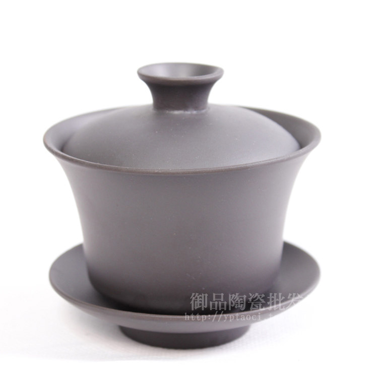 特价宜兴正品紫砂四色可选盖碗