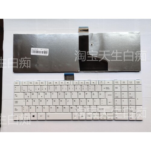 全新TOSHIBA C850 C855 C855D L850 TR 白色 土耳其 键盘