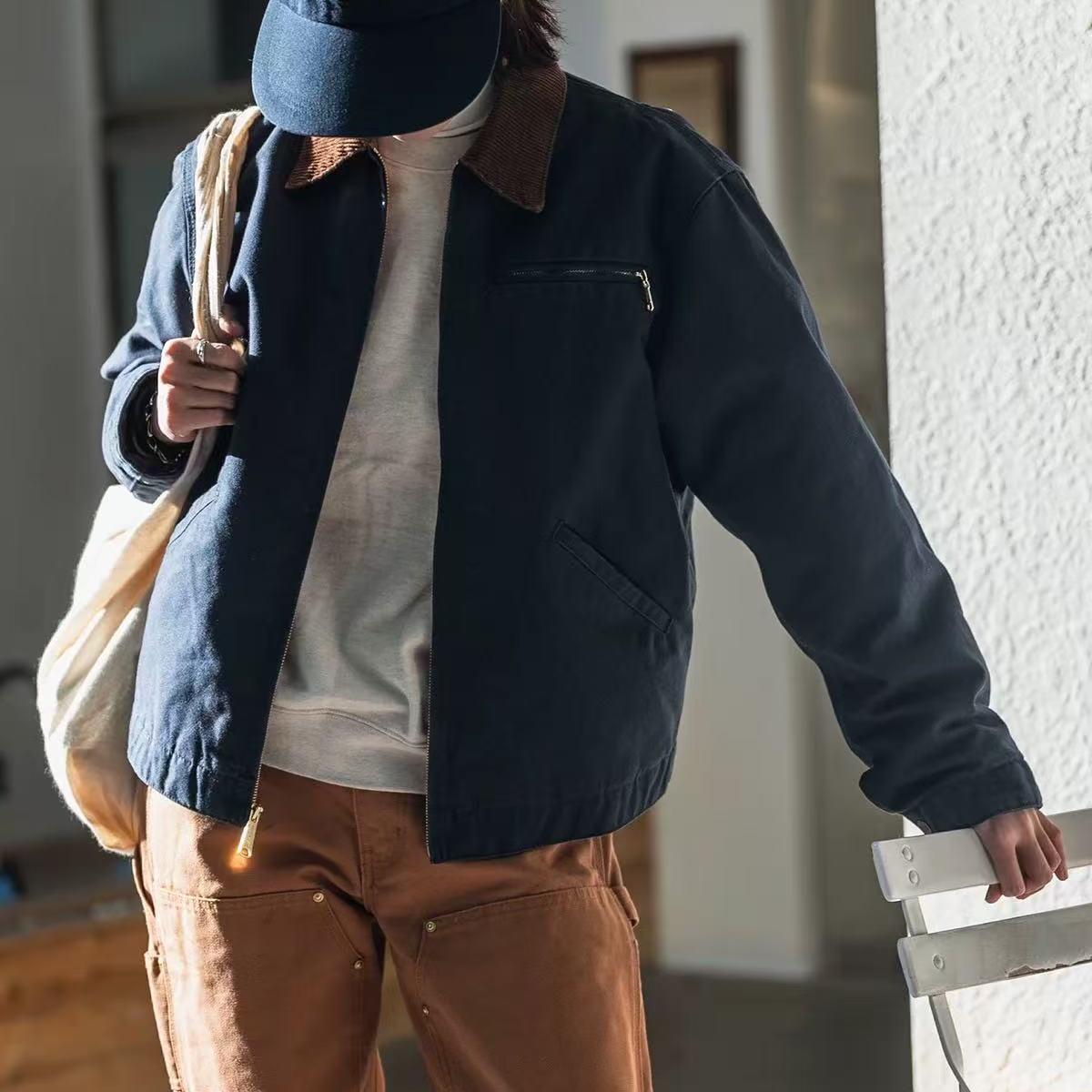 美式复古咔哈特风格棉服外套