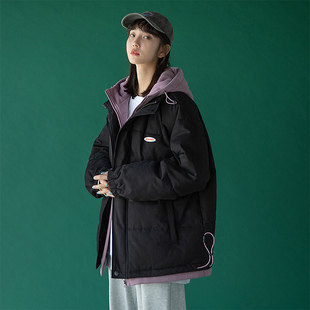 冬装新款时尚韩版学生宽松羽绒棉服外套女ins面包服加厚连帽棉衣