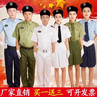 仪仗队演出服装升旗手学生高中运动会服装军鼓乐队春夏季男女礼服