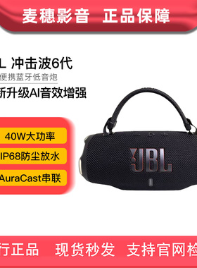 JBL CHARGE6 全新音乐冲击波6代 户外便携防水音响 AI音效低音炮