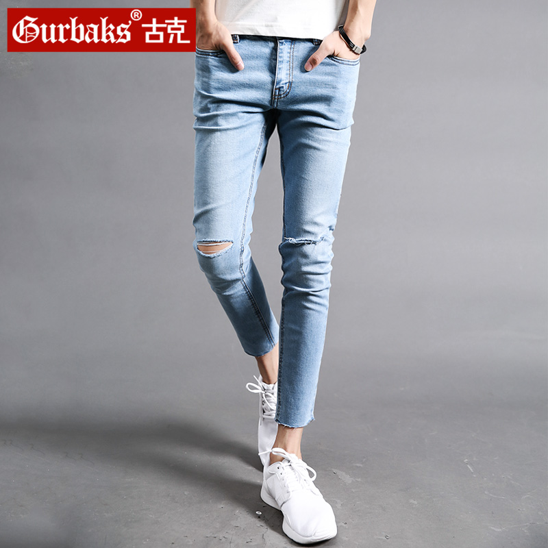 Jeans pour jeunesse pieds Slim GURBAKS en coton pour été - Ref 1485887 Image 2