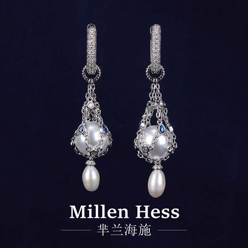 12MM-情网法式珍珠耳环