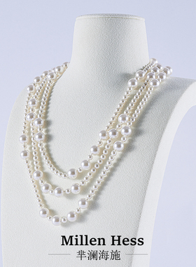 朱莉珍珠仿项链女士2026新爆款配礼服轻奢气质高级感多层叠戴小众