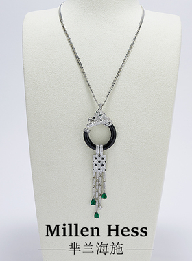 美洲豹轻奢豹子长款毛衣链