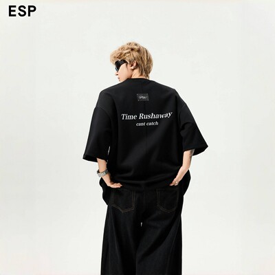 ESP.杀疯的野马-cleanfitT恤美式短袖男女同款纯棉短袖小众设计T