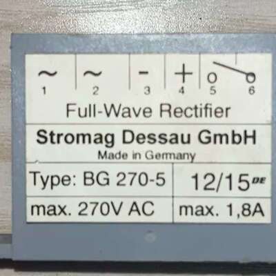 议价Stromag Dessau GmbH 整流模块BG270-可维修