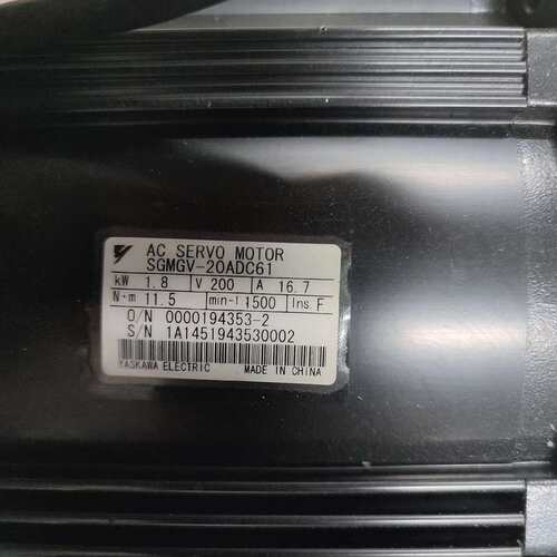 议价#电机安川五系1.8KW电机，型号SGMGV-20ADC61可维修