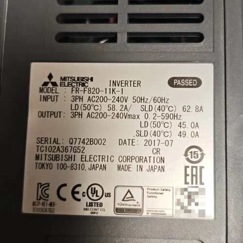 议价变频器FR-F820-11K-1可维修