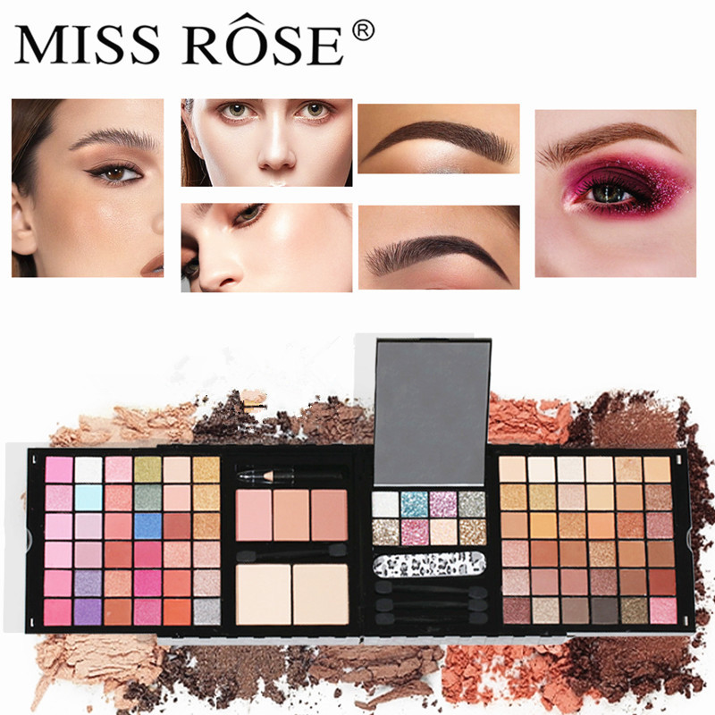 MISS ROSE 85色彩妆盒套装组新手初学便捷眼影口红舞台妆影楼礼物