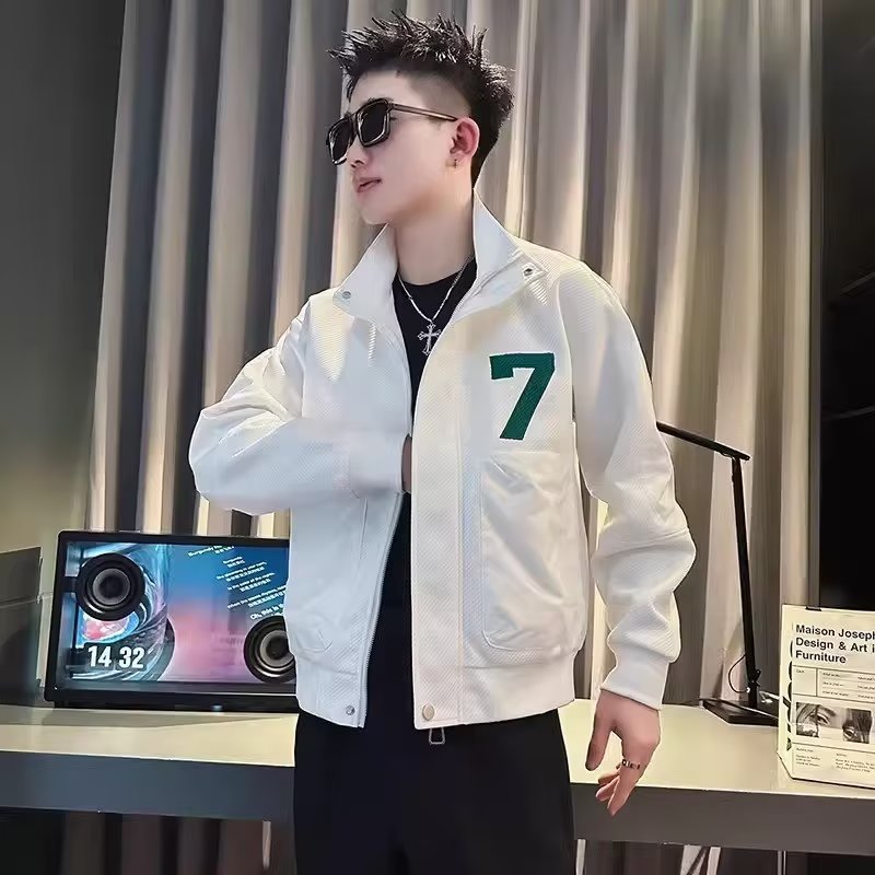 J115P70春秋季个性外套男痞帅潮牌重磅褂子2024新款男装上衣休闲,男装夹克,星座218-1（原230）