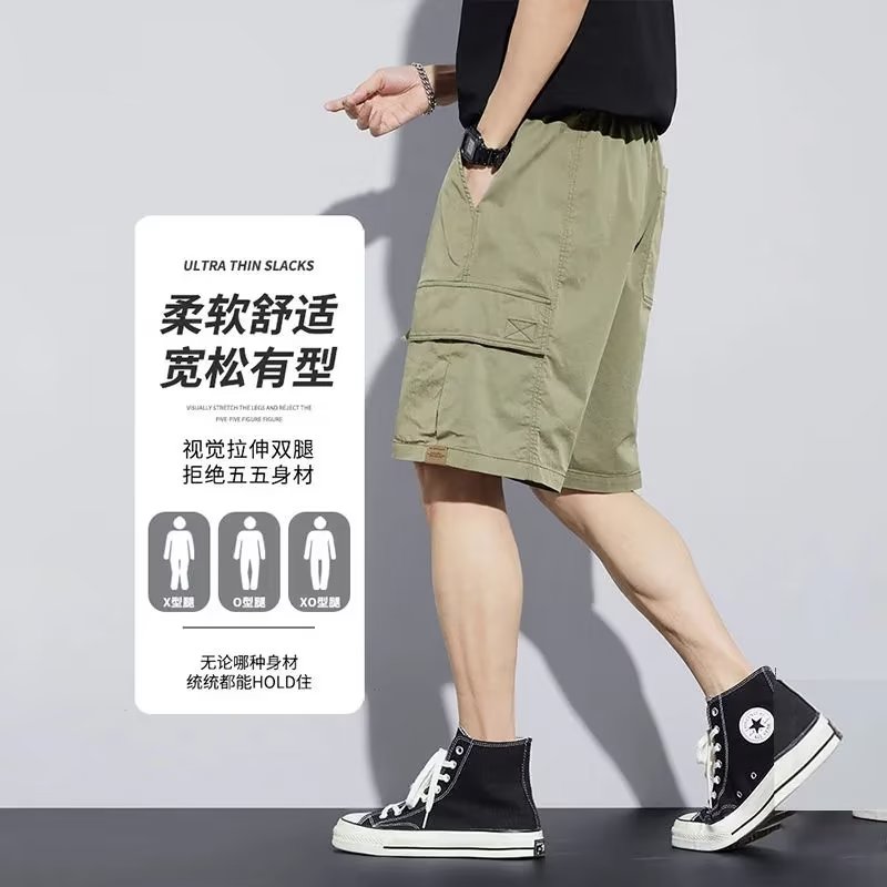 A716P35短裤男夏季街头工装中裤宽松薄款休闲直筒五分裤,男装休闲裤,星座218-1（原230）