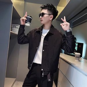 J135p55痞帅男装高级感夹克男士休闲外套潮牌春秋季2024新款秋装图片