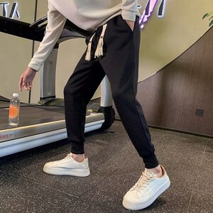 K193P40 男休闲裤裤子哈伦裤运动裤潮牌潮流束脚纯色简约百搭ins图片