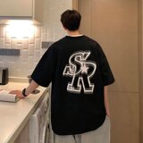 r星短袖t恤男欧美潮牌潮流300g重磅美式高街oversize7七分袖夏季，男装T恤，星座218-1（原230）