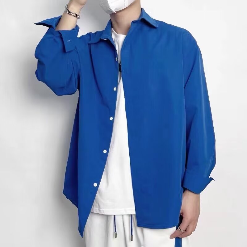 C13P35潮牌痞帅衬衫男长袖夏季潮流高级感港风宽松大码外套春秋衣,男装衬衫,星座218-1（原230）