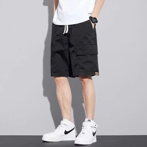 A716P35短裤男夏季街头工装中裤宽松薄款休闲直筒五分裤图片