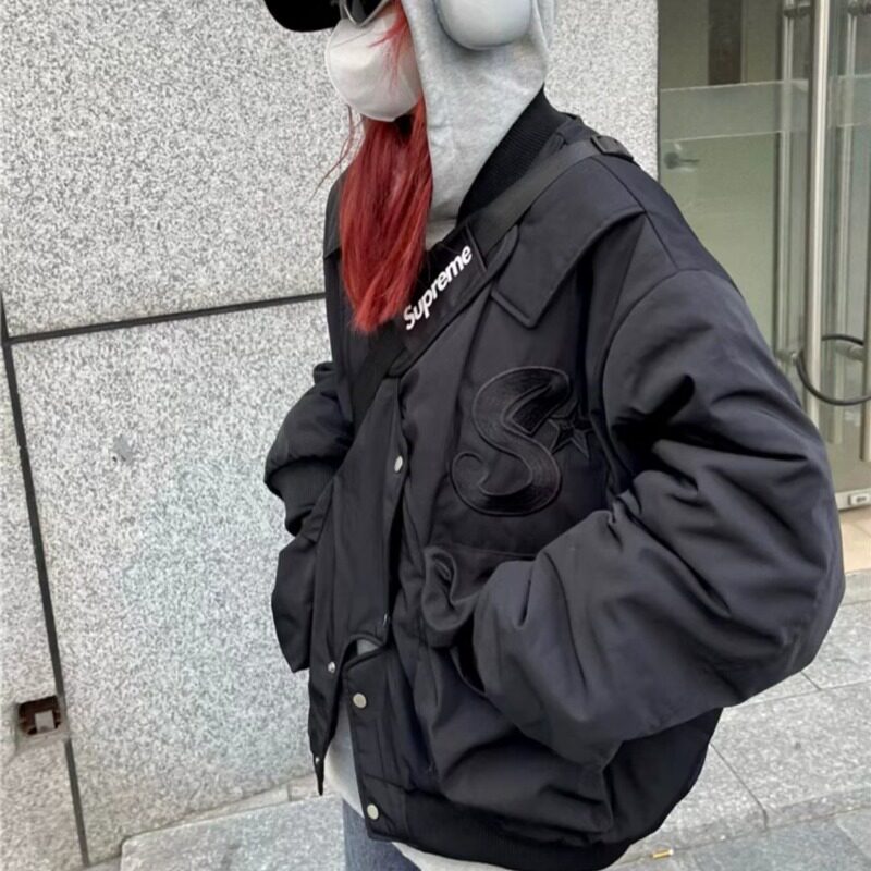 H8815P75春季美式潮潮牌不规则飞行服外套男女长袖夹克棒球服情,女装短外套,星座218-1（原230）