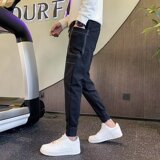 K198P40男裤2024新款修身休闲长裤春秋季潮流百搭束脚工装裤痞，男装休闲裤，星座218-1（原230）