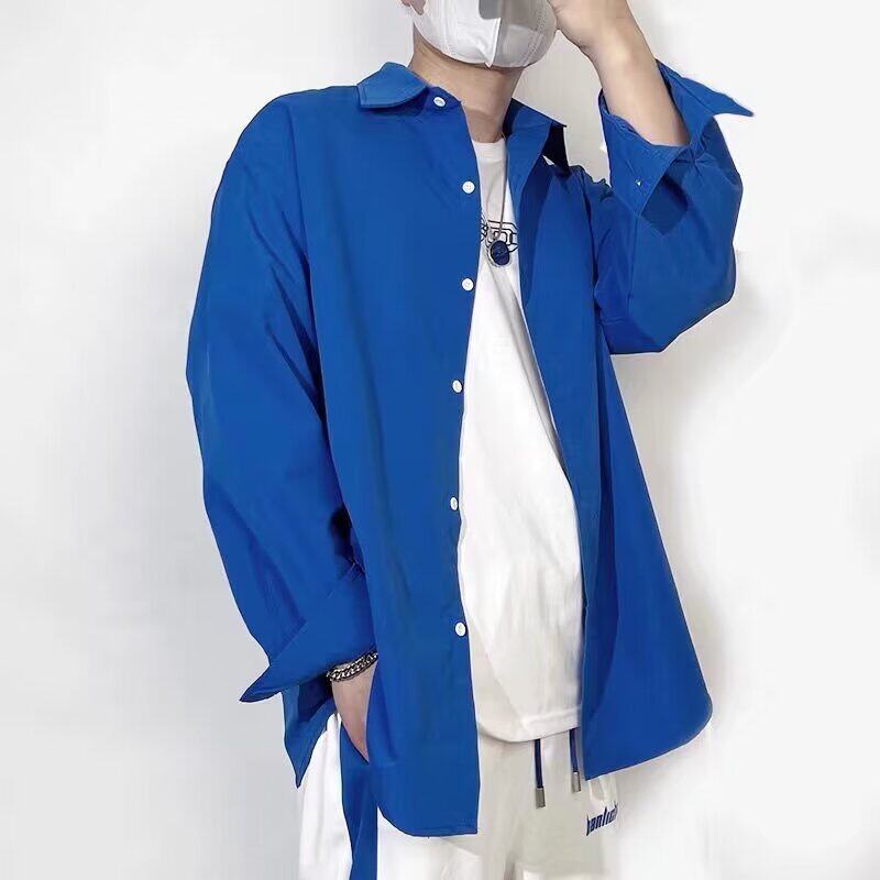 C13P35潮牌痞帅衬衫男长袖夏季潮流高级感港风宽松大码外套春秋衣,男装衬衫,星座218-1（原230）