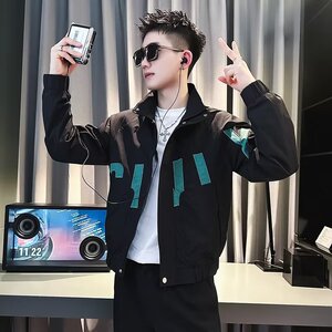 J8923P75春秋潮日系V领新款时尚青春流行长袖潮流男夹克外穿ins慵图片