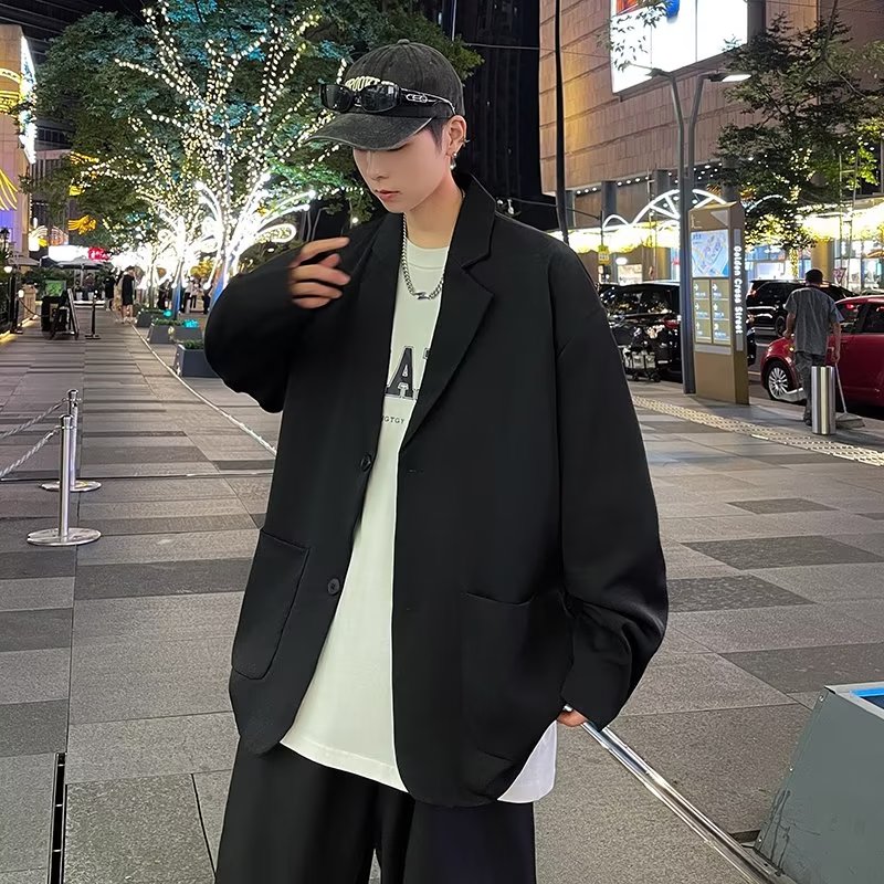 X01P65西装外套男生痞帅潮流宽松设计感小众春季新款小西服ins个,男装西服,星座218-1（原230）