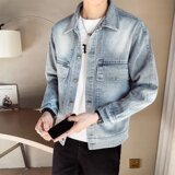 3115P65春秋季牛仔夹克男士韩版潮流潮牌帅气短款工装外套休闲，男装T恤，星座218-1（原230）