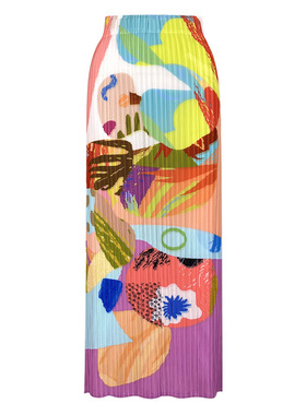 褶皱艺术半裙B90483