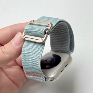 精织编织工装回环iWatchS10表带适用于苹果手表AppleWatchSe98765