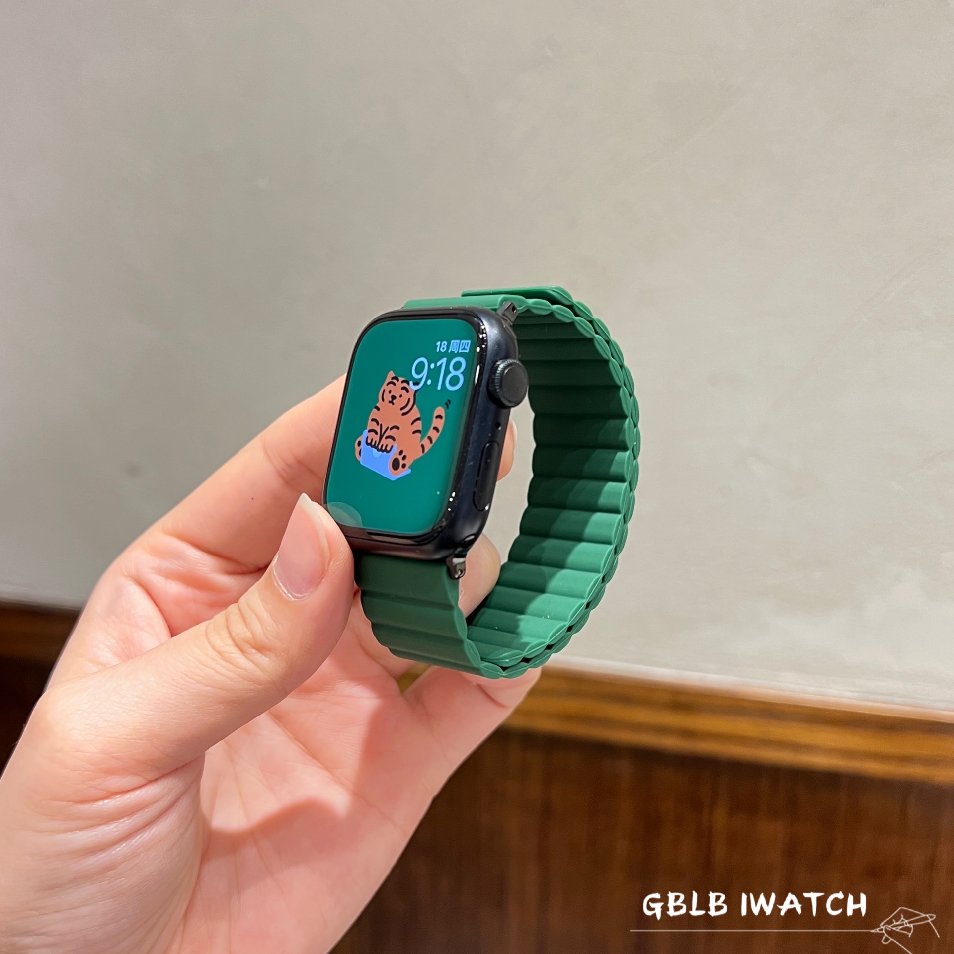 适用苹果手表表带硅胶磁吸apple watch10百搭防水iwatch8SE/654潮