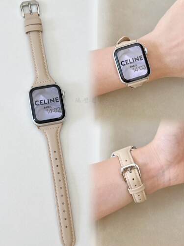 牛皮小蛮腰细款适用watchS11表带