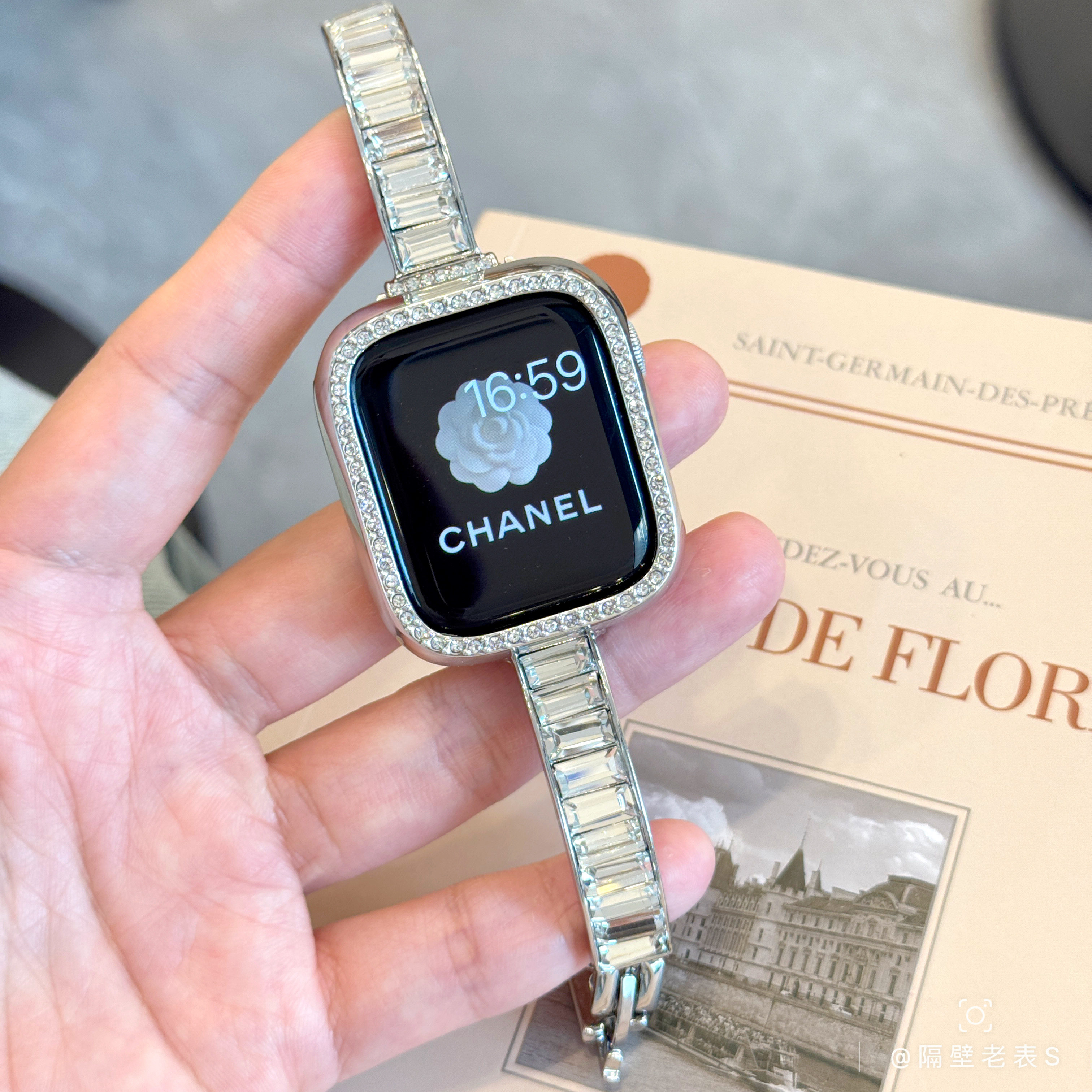 满钻金属手镯款适用watchS11表带
