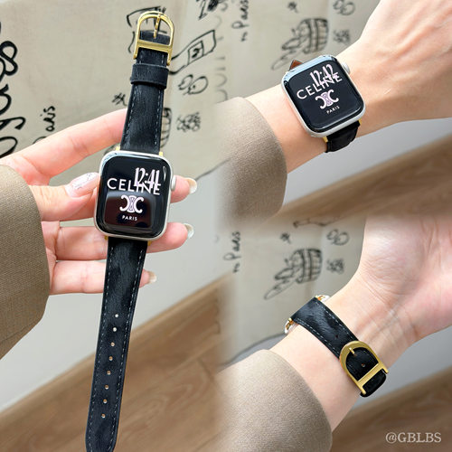 D字扣皮质毛绒秋冬WatchSE表带