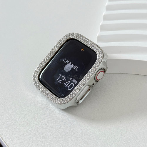 适用watchS11半包壳镶钻双排钻壳