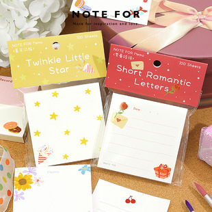 小清新简约留白便签本无粘性小本子NOTE FOR快乐循环高颜值便条纸