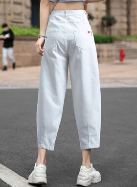 白色牛仔裤女2025年新款春夏季