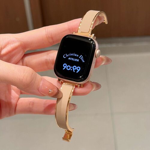 苹果表带金属手镯滴胶适用watch11代/UItra/SE10手腕带applewatch
