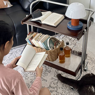 中古北欧小推车可移动边几置物架简约收纳储物客厅家用餐车