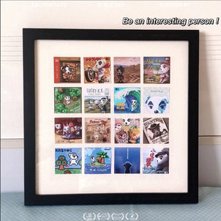 正方形装饰画儿童框十字绣相框30*30冬灯50.8教堂猫拼图钻石画框