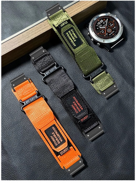 适用佳明Garmin Fenix7 Pro/5X/6/Forerunner965尼战术尼龙手表带