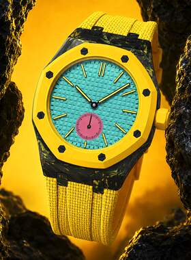 适用Royal Pop碳纤维高端改装壳APxSwatch斯沃琪联名保护手表定制