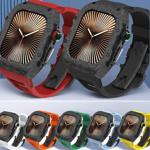 全碳纤维表框用于苹果Ultra 49mm碳纤维改装壳适用iwatch46 45 42