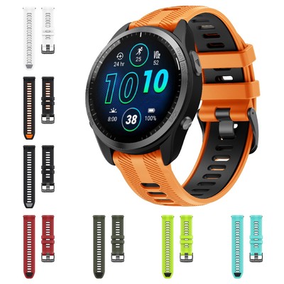 适用佳明Forerunner 965 955 970双色快拆官方同款加粗杆硅胶表带
