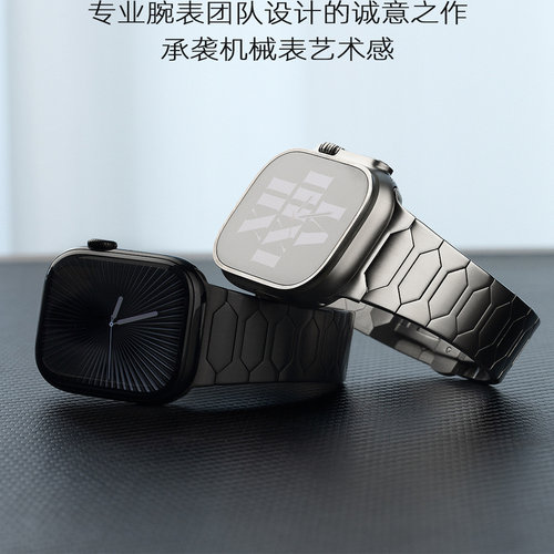 适用苹果手表11智能手表ultra3金属44/45/46/49mm不锈钢iWatchS10