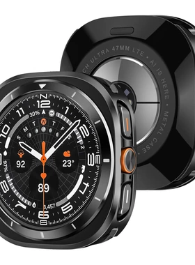 适用三星Ultra7原款金属保护壳 三星手表壳新款47MM半包镂空表壳